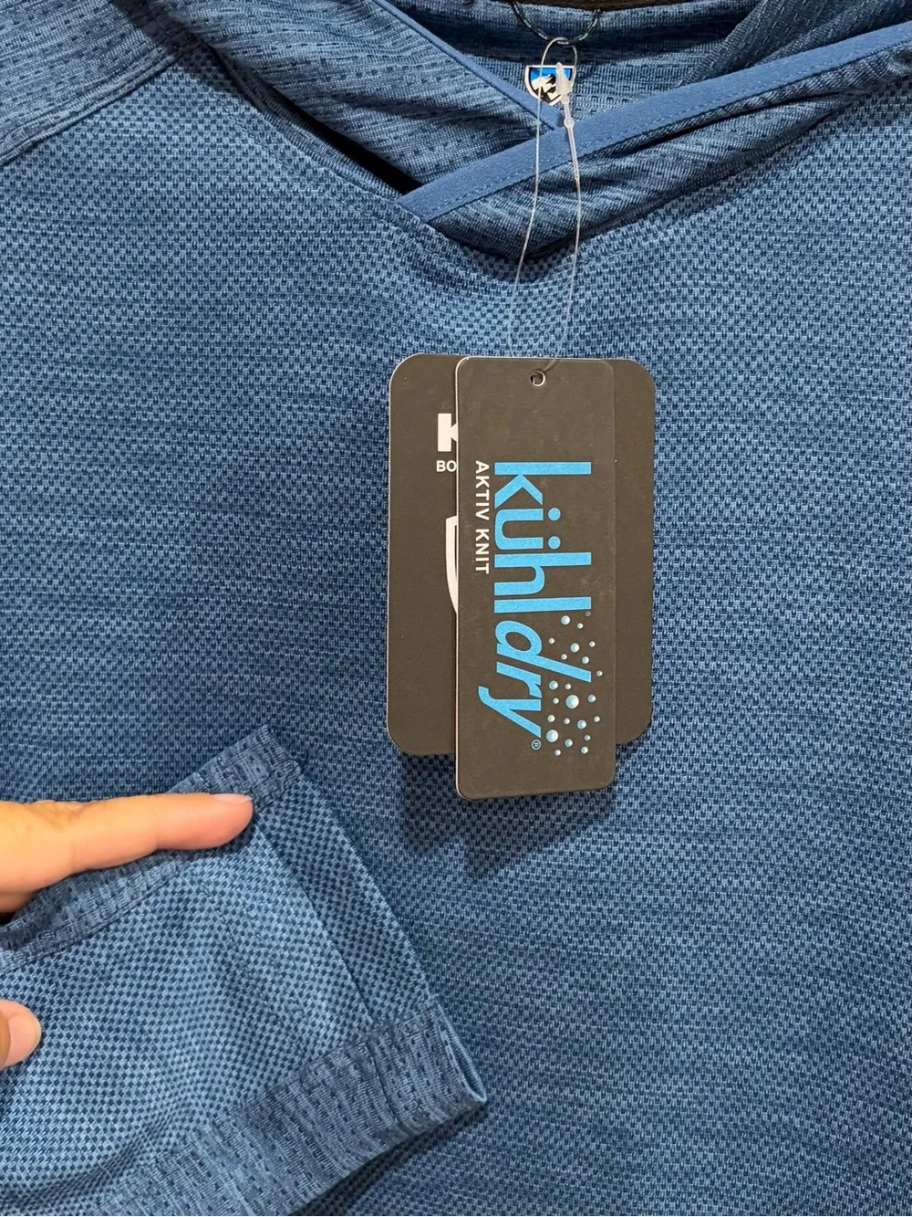 Kuhl Men's XL Engineered Hoodie Performance T-Shirt Blue NWT UPF 20